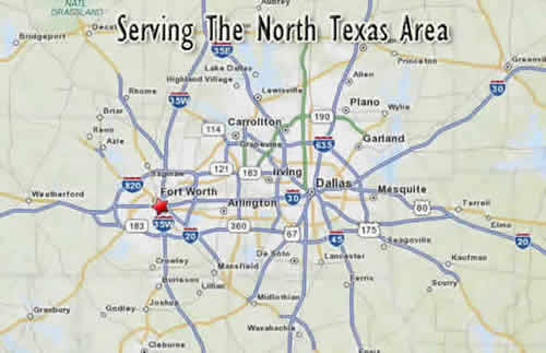 Service Area North Texas Map